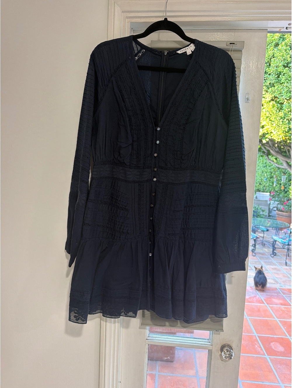 Veronica Beard Black Button-Up Dress Size 14